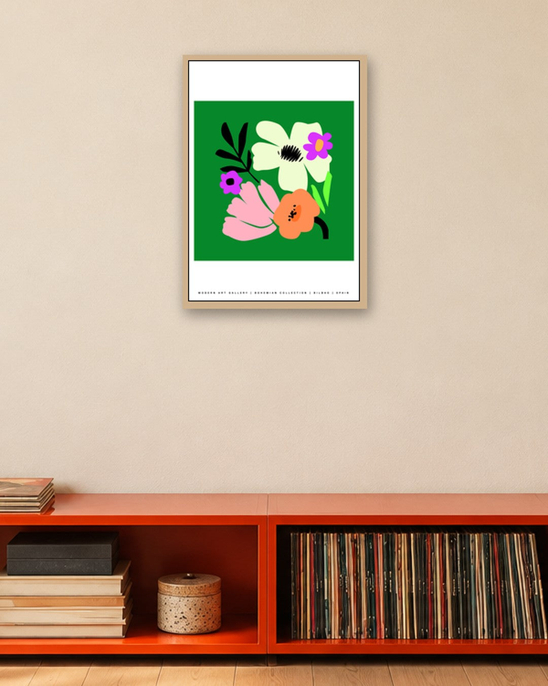 SENT Studio - Artistic Poster No. 2 - oak frame in a room