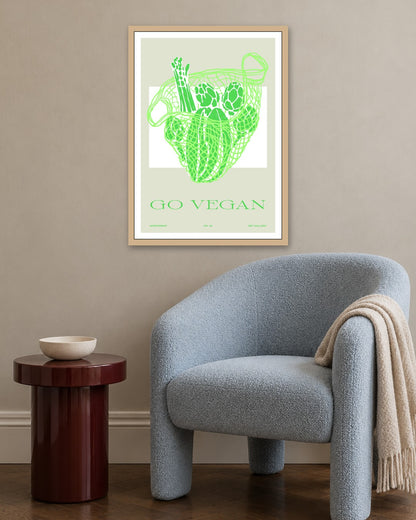 SENT Studio - Cravings Poster No. 16 - oak frame in a room