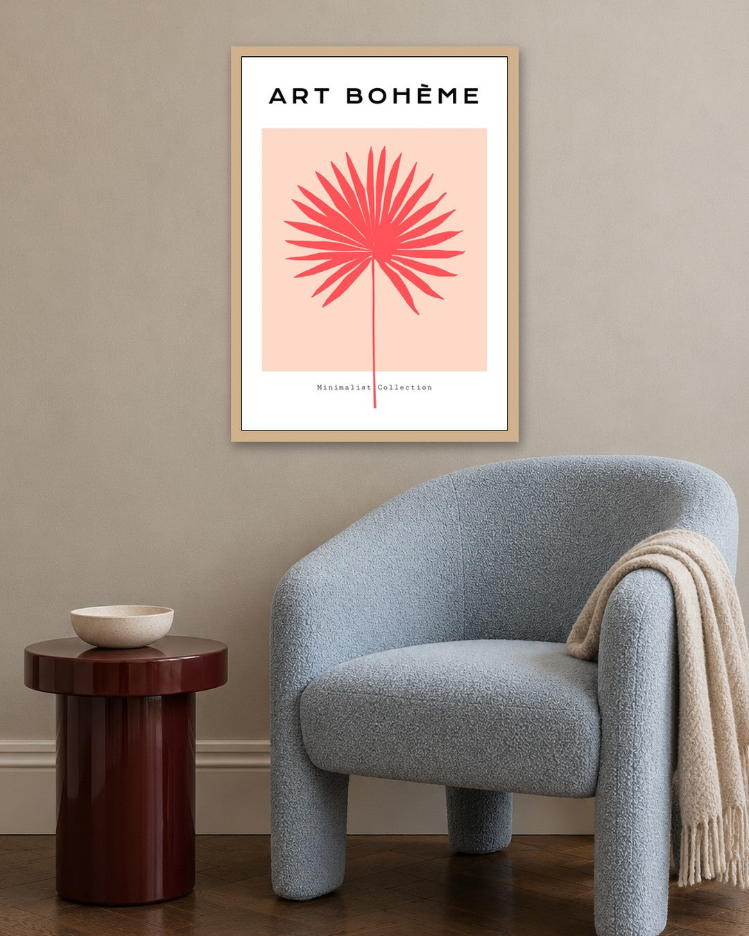 SENT Studio - Abstract Poster No. 24 - oak frame in a room