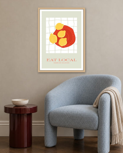 SENT Studio - Cravings Poster No. 20 - oak frame in a room