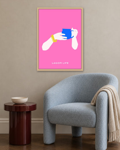 SENT Studio - Abstract Poster No. 58 - oak frame in a room