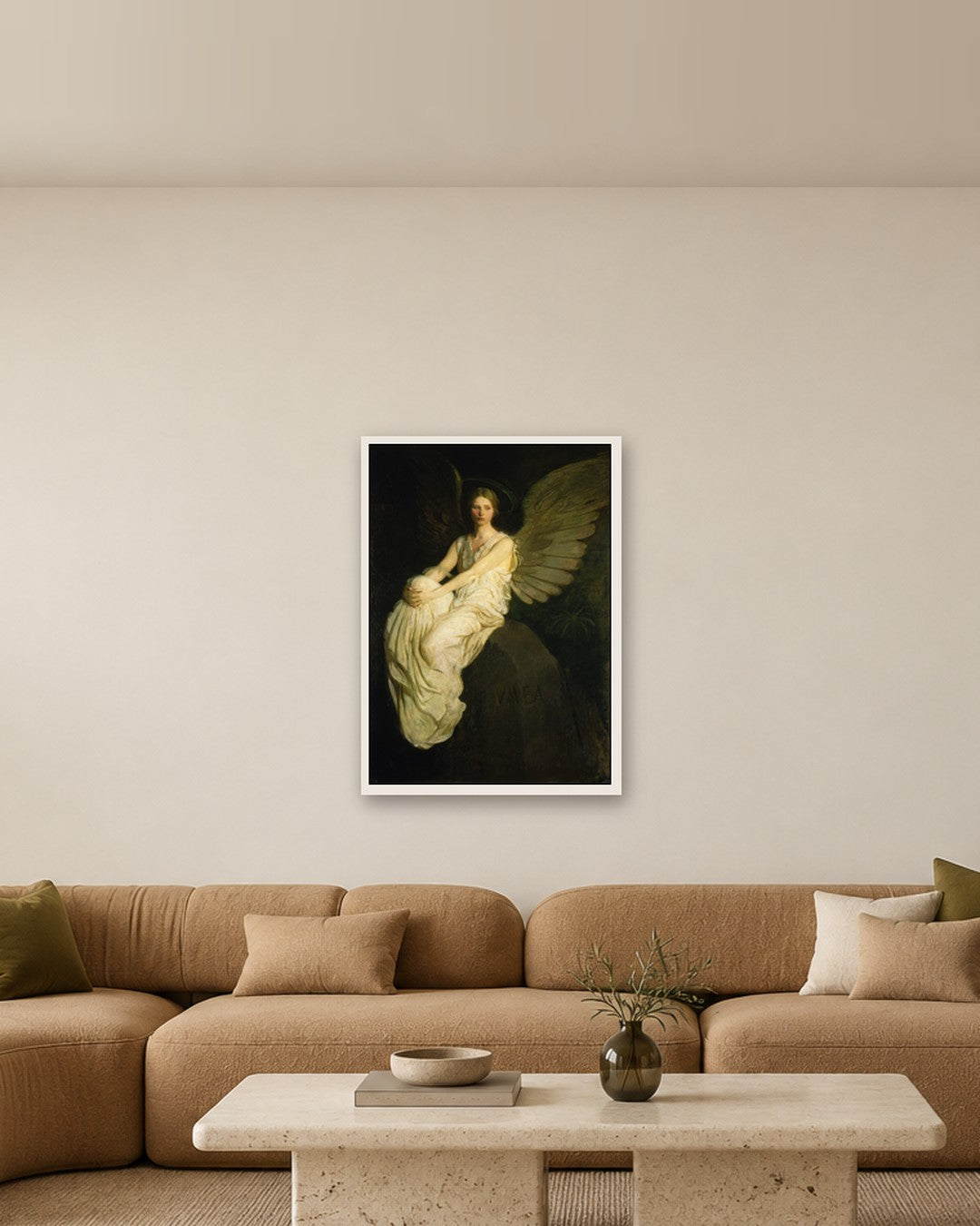 Abbott Handerson Thayer - Stevenson Memorial - white frame in a room