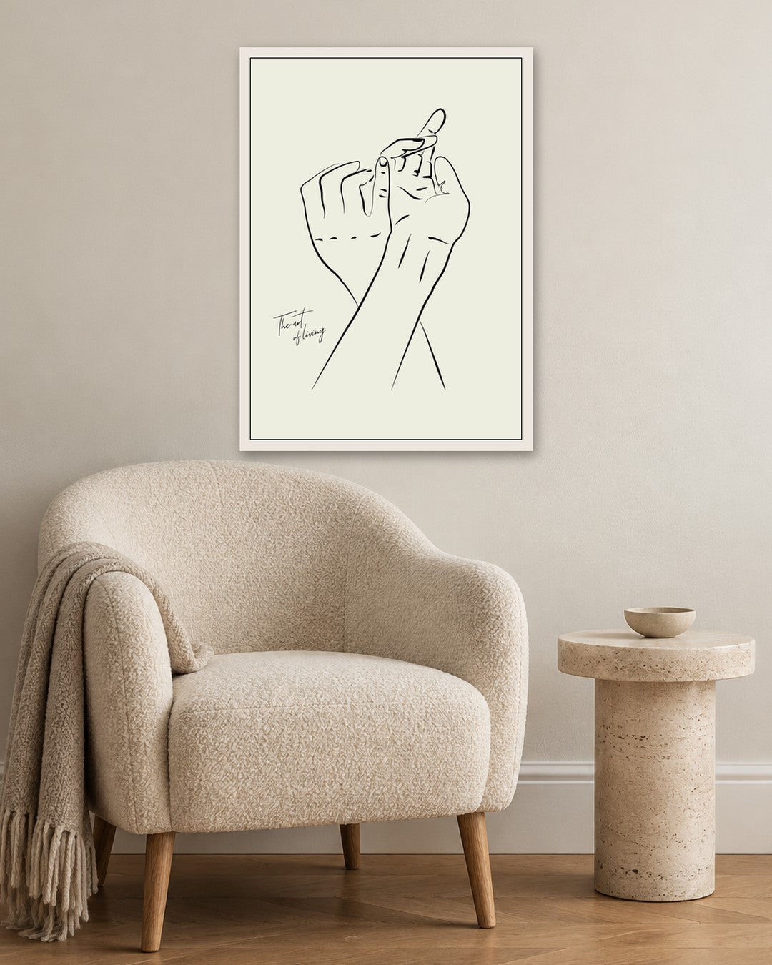 SENT Studio - Bohemian Poster No. 81 - white frame in a room