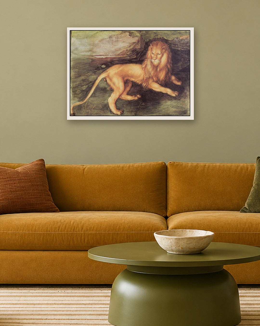 Albrecht Dürer - The Lion - white frame in a room