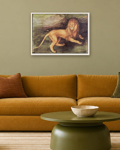 Albrecht Dürer - The Lion - white frame in a room