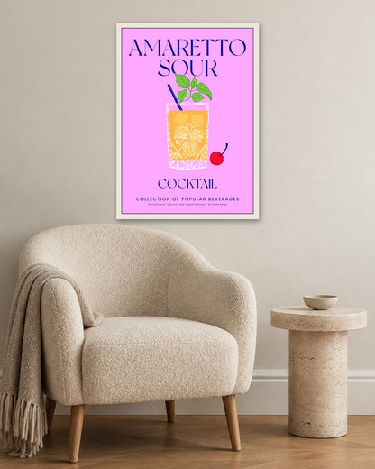 SENT Studio - Cocktail Poster No. 1 - white frame in a room