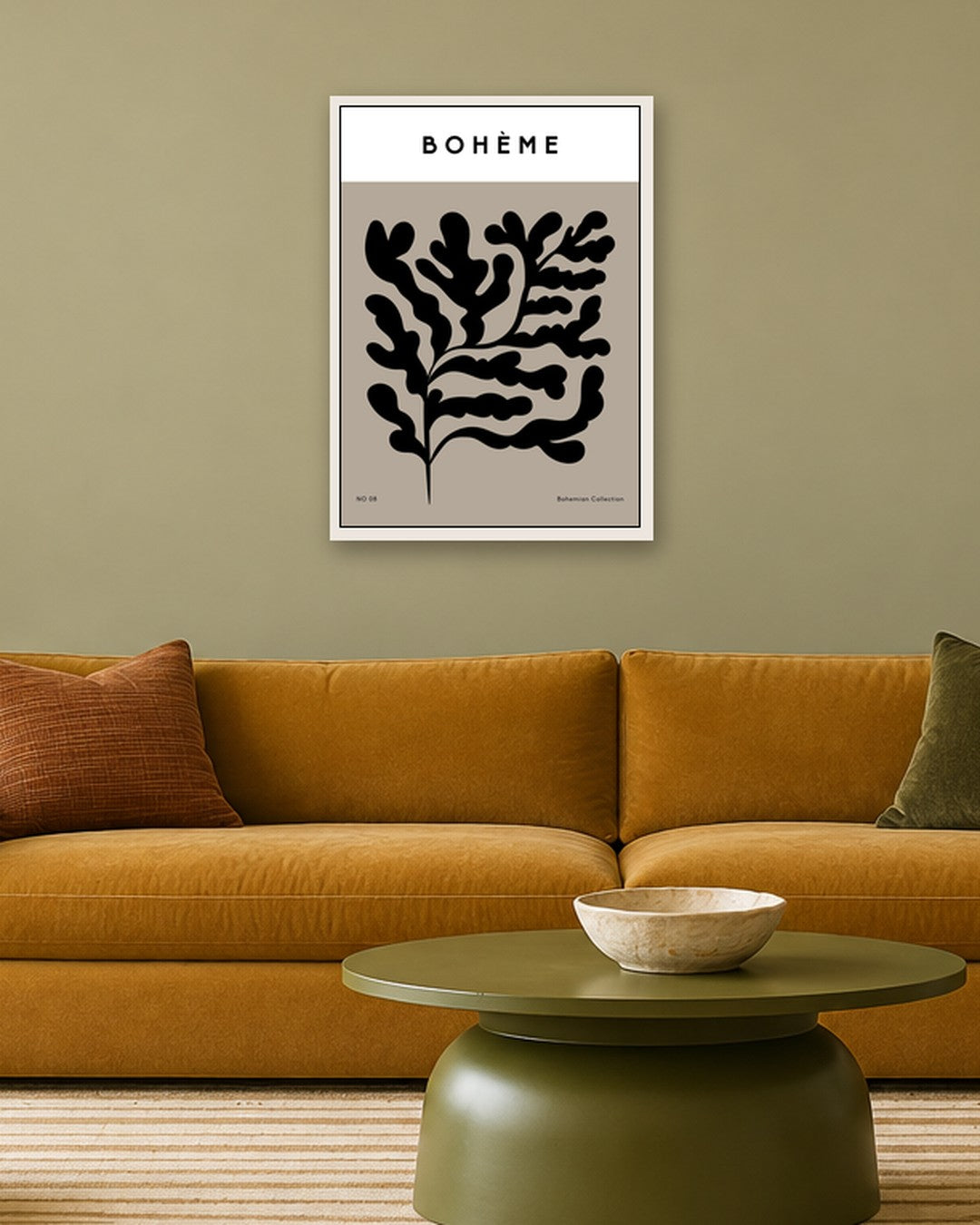 SENT Studio - Bohemian Poster No. 8 - white frame in a room