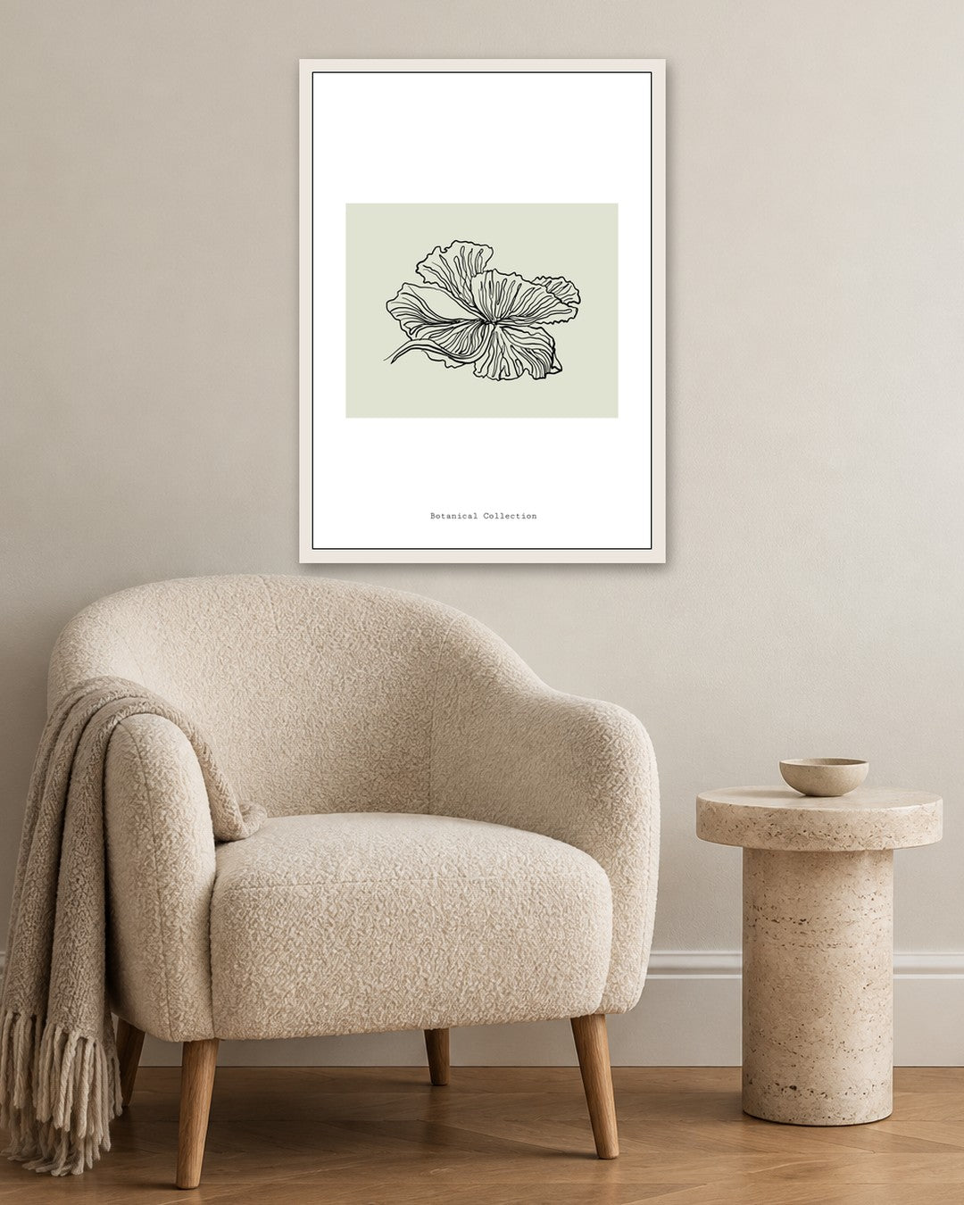 SENT Studio - Blooming Flowers Poster No. 23 - white frame in a room