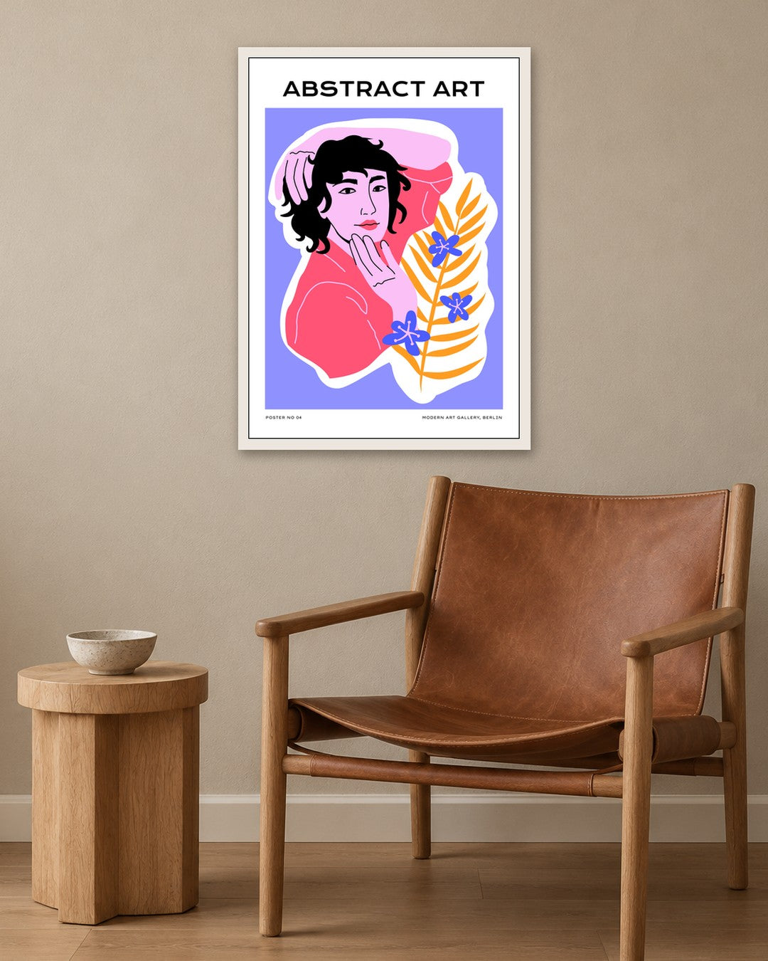 SENT Studio - Aesthetic Poster No. 4 - white frame in a room