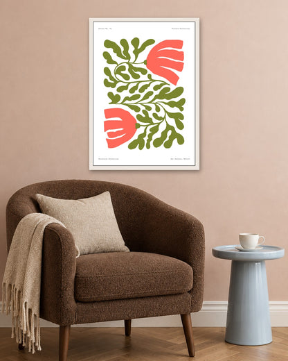 SENT Studio - Blooming Flowers Poster No. 41 - white frame in a room