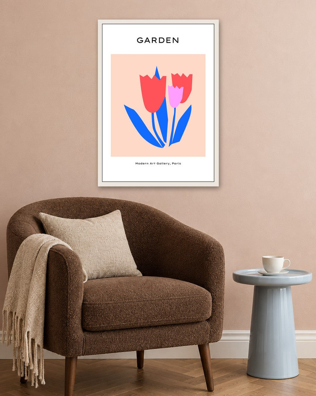 SENT Studio - Abstract Poster No. 31 - white frame in a room