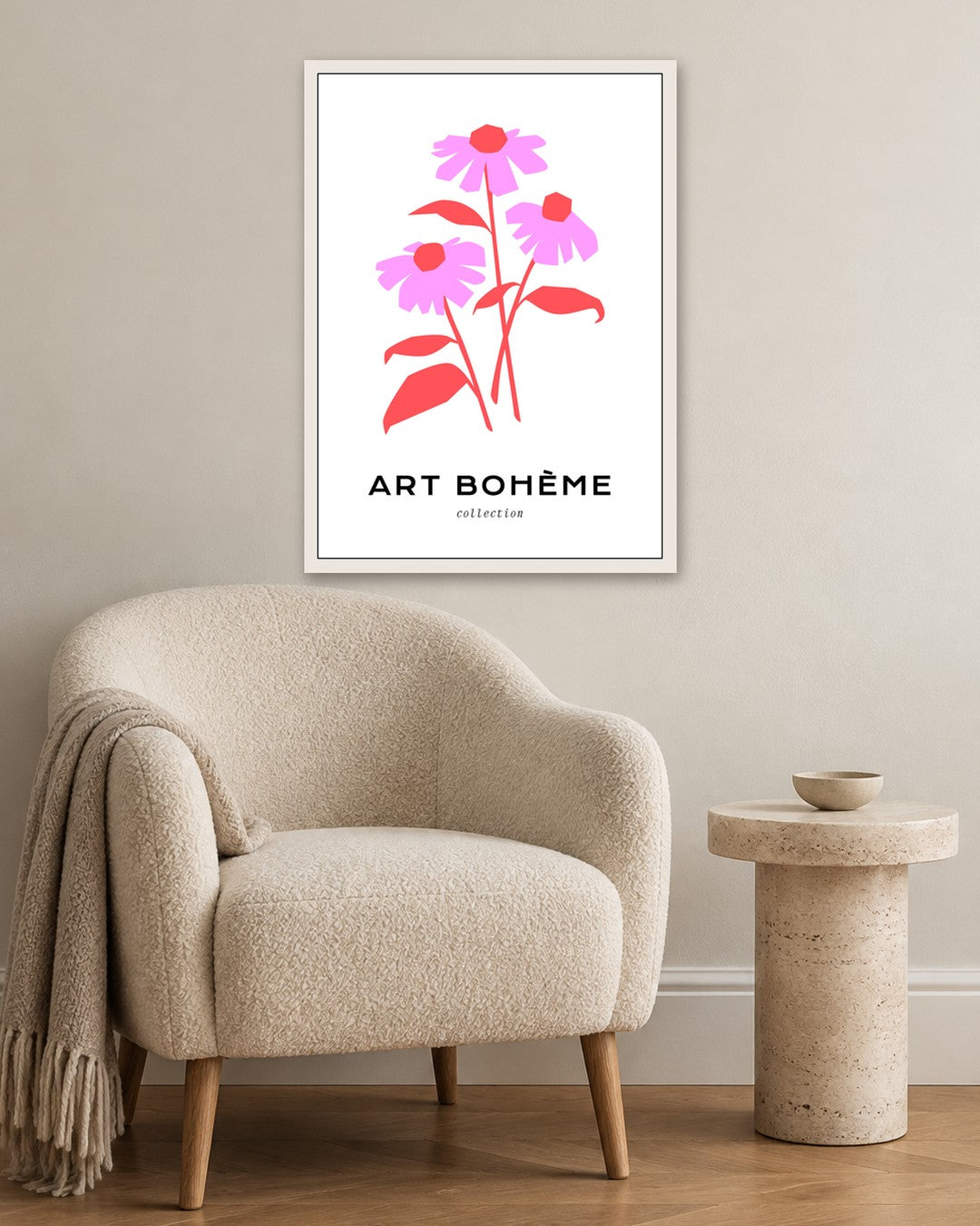 SENT Studio - Abstract Poster No. 43 - white frame in a room