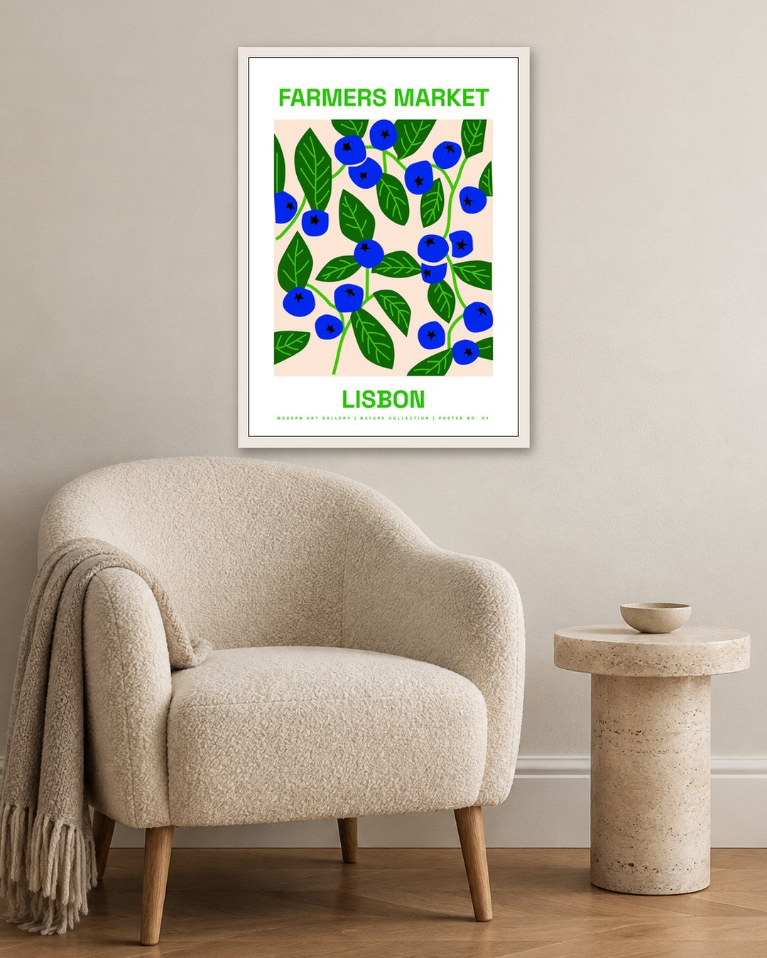 SENT Studio - Artistic Poster No. 1 - white frame in a room