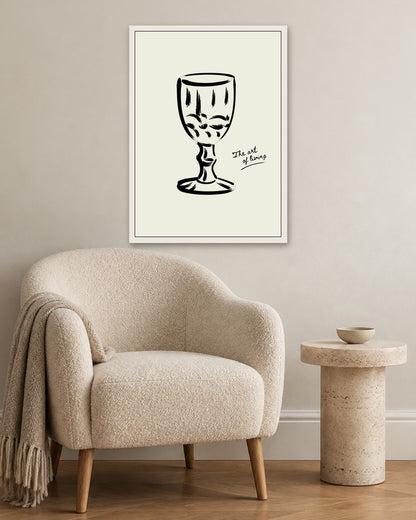 SENT Studio - Bohemian Poster No. 77 - white frame in a room