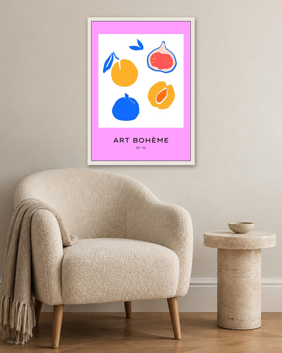 SENT Studio - Abstract Poster No. 35 - white frame in a room