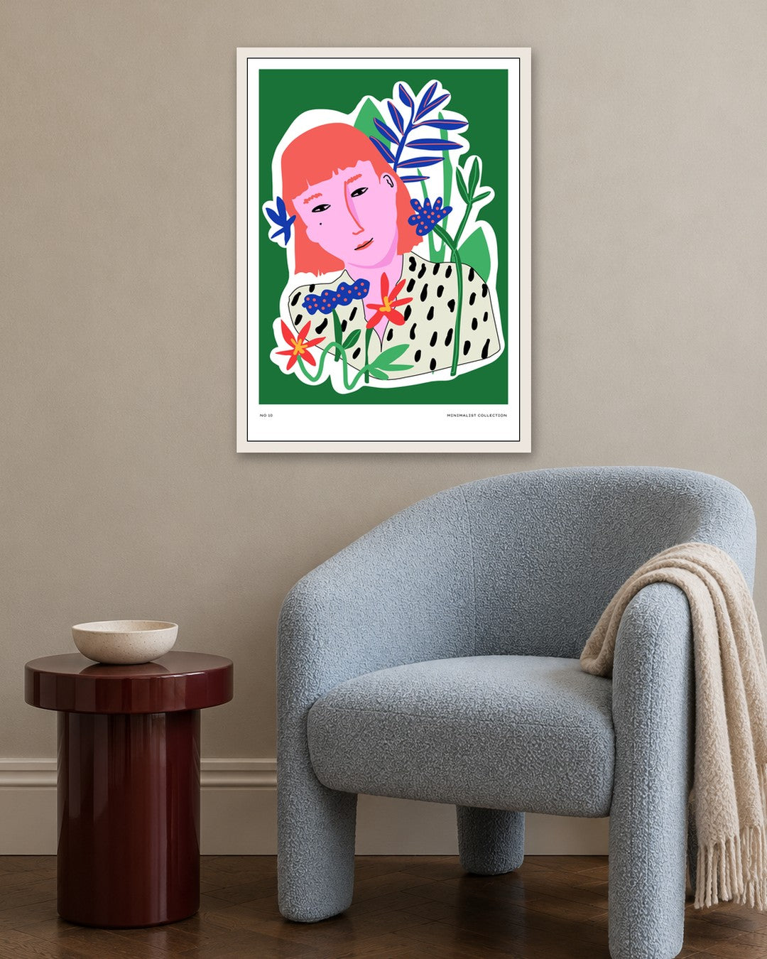 SENT Studio - Aesthetic Poster No. 10 - white frame in a room