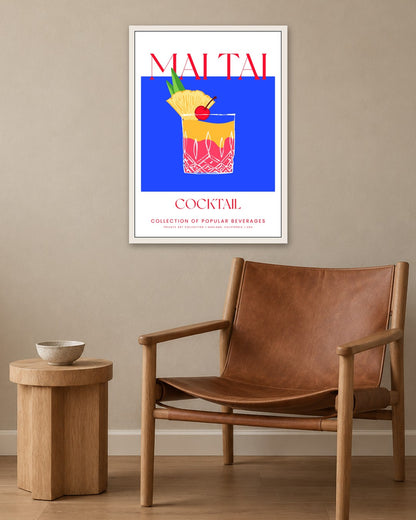 SENT Studio - Cocktail Poster No. 14 - white frame in a room