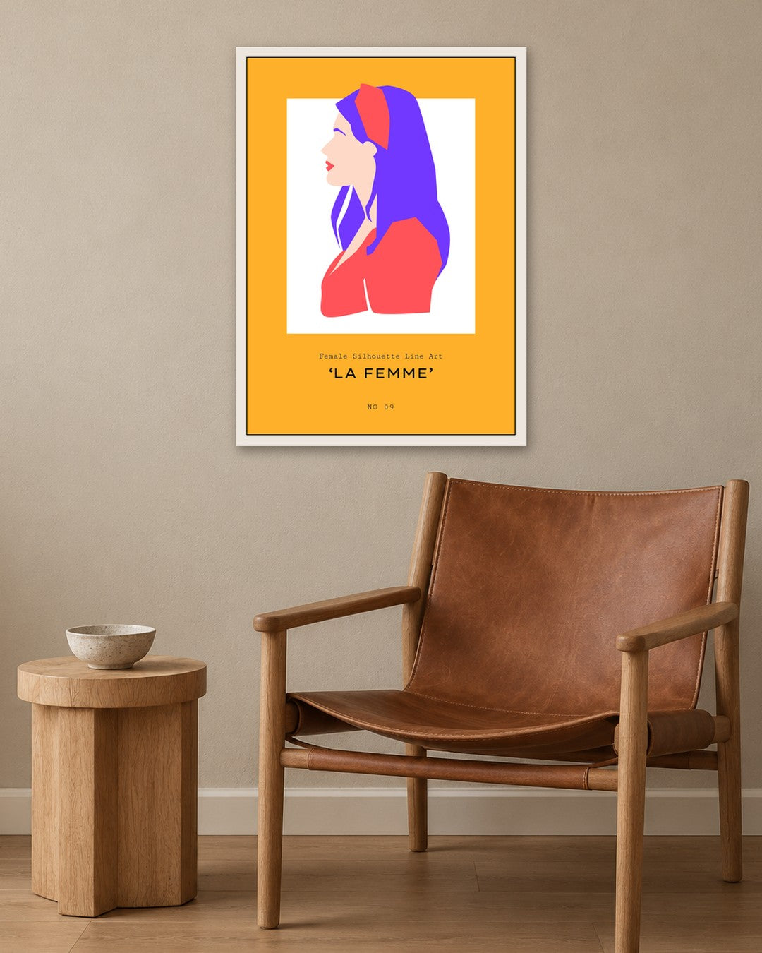 SENT Studio - Abstract Poster No. 46 - white frame in a room