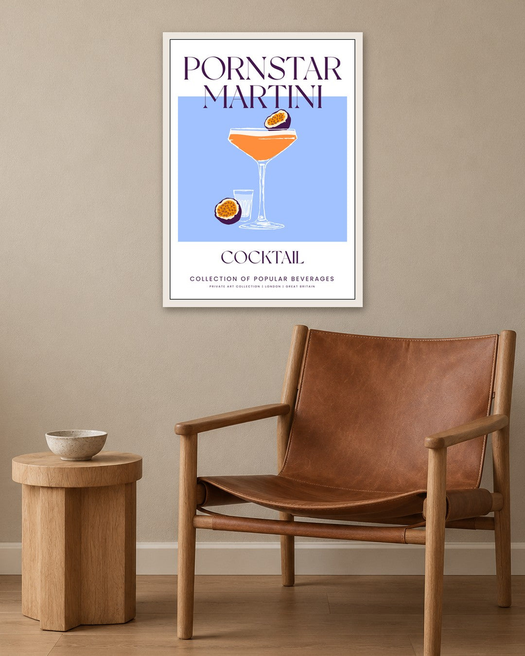 SENT Studio - Cocktail Poster No. 32 - white frame in a room