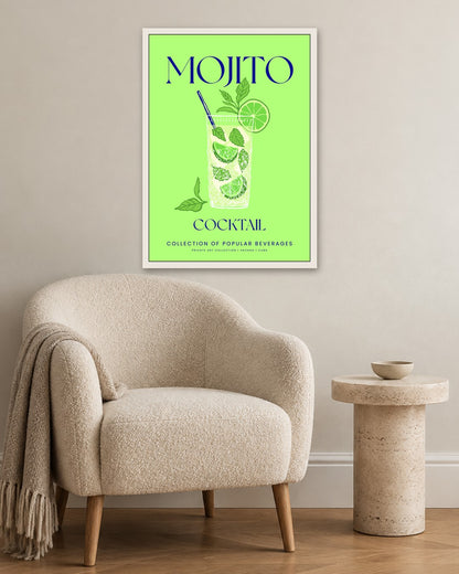 SENT Studio - Cocktail Poster No. 5 - white frame in a room