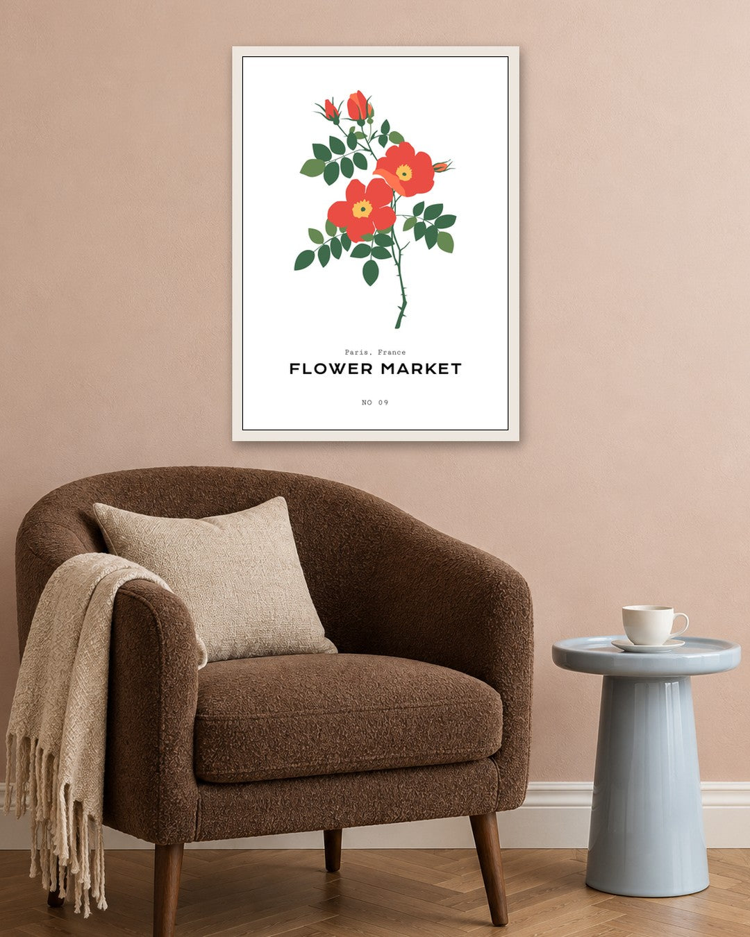 SENT Studio - Botanical Poster No. 62 - white frame in a room