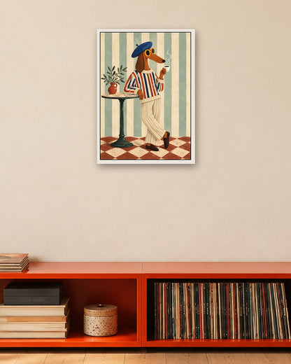 Paige Hilton - Petit Dejeuner - white frame in a room