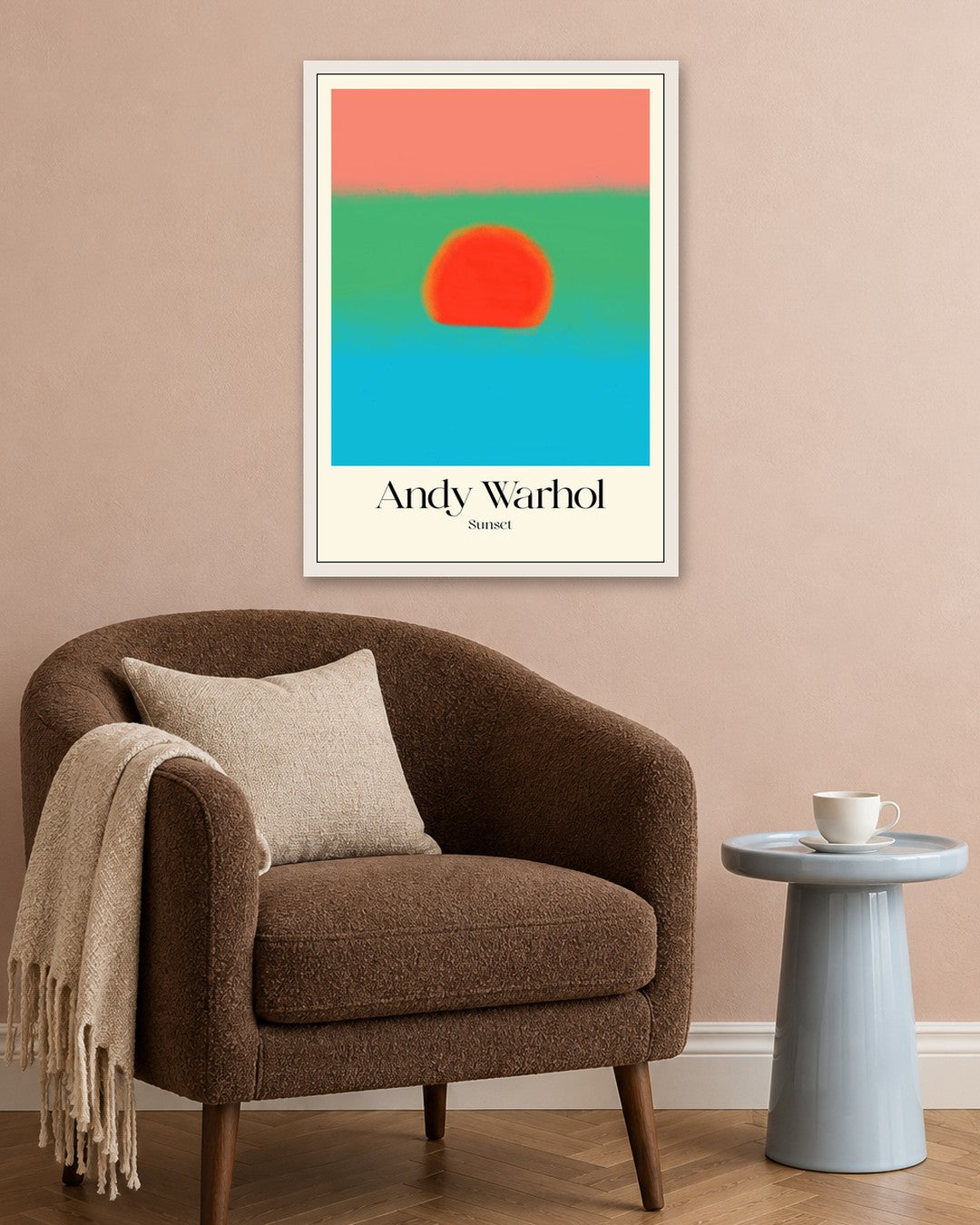 SENT Studio - Sunset Emerald - white frame in a room