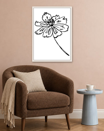 SENT Studio - Blooming Flowers Poster No. 17 - white frame in a room