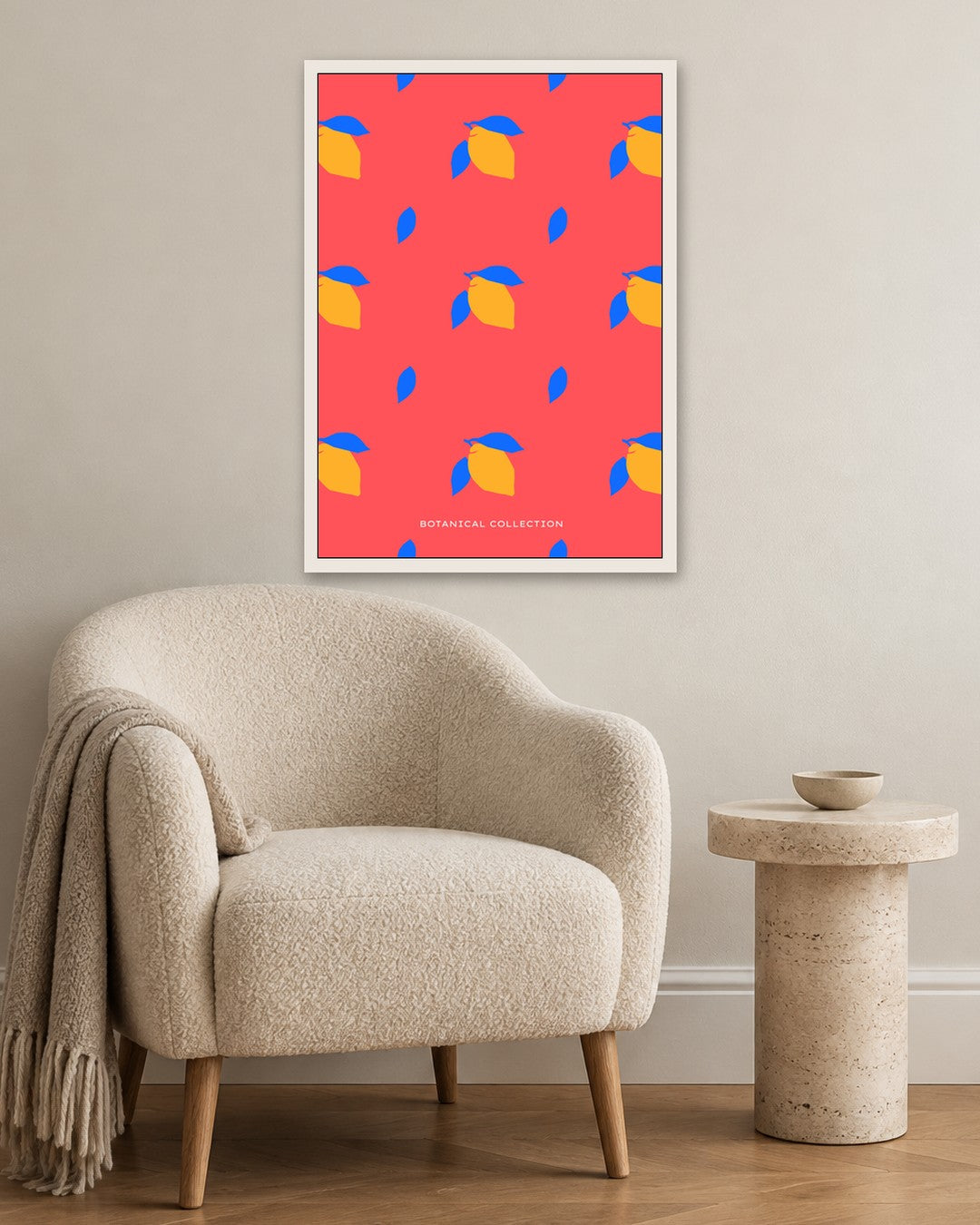 SENT Studio - Abstract Poster No. 49 - white frame in a room