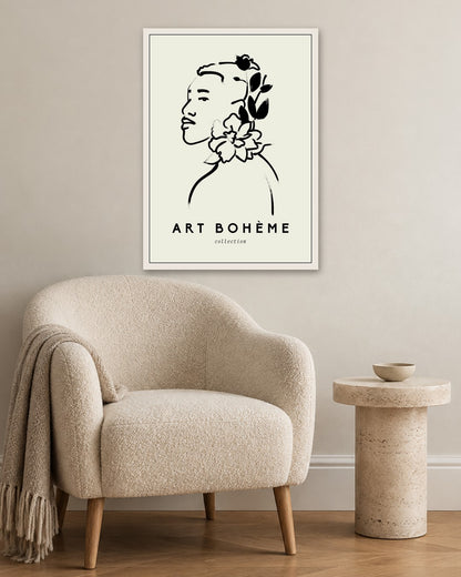 SENT Studio - Bohemian Poster No. 25 - white frame in a room