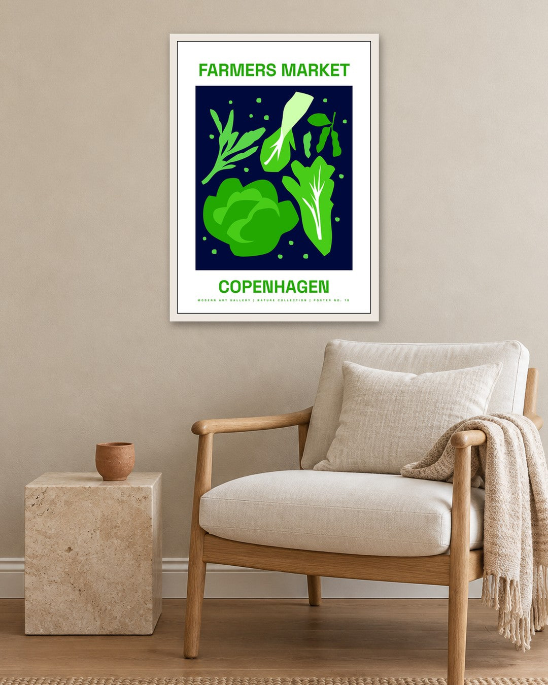 SENT Studio - Artistic Poster No. 18 - white frame in a room