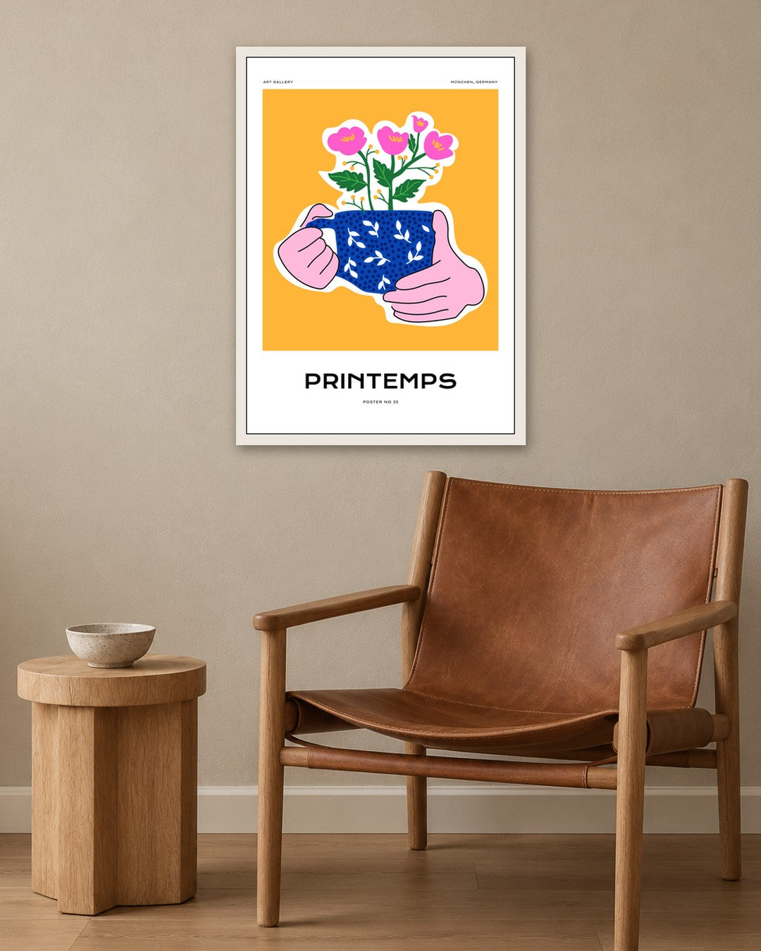 SENT Studio - Aesthetic Poster No. 33 - white frame in a room