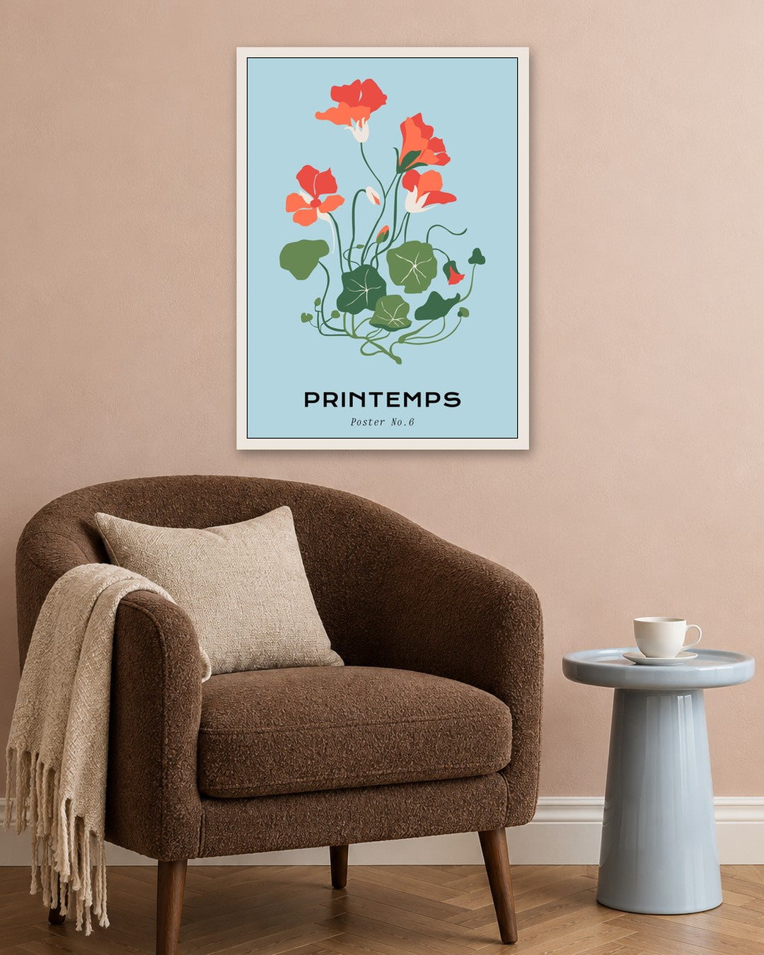 SENT Studio - Botanical Poster No. 27 - white frame in a room