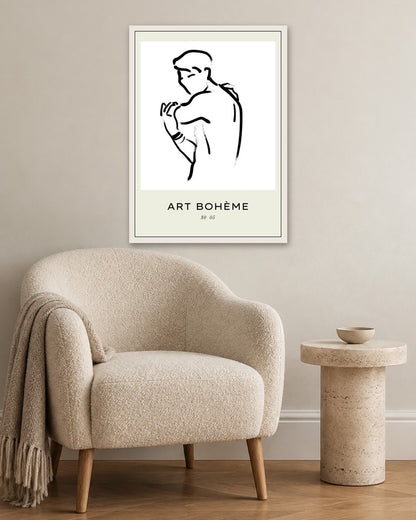 SENT Studio - Bohemian Poster No. 92 - white frame in a room