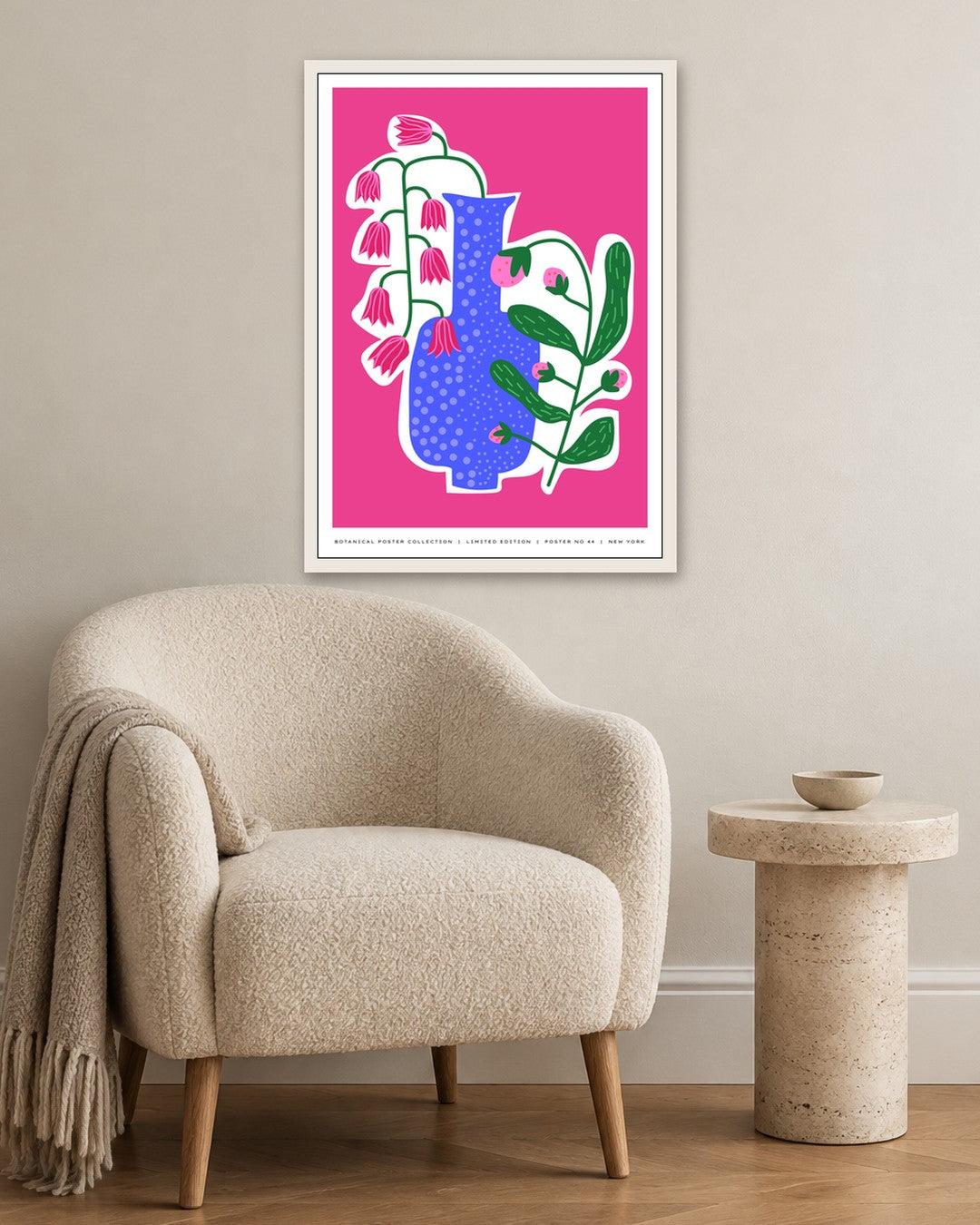 SENT Studio - Aesthetic Poster No. 44 - white frame in a room