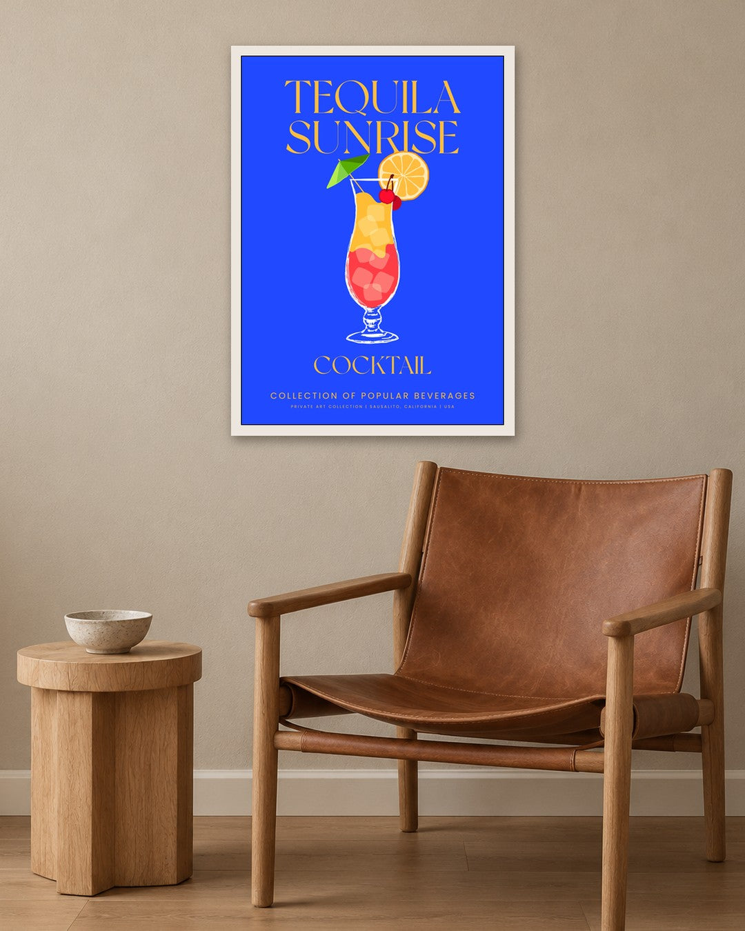 SENT Studio - Cocktail Poster No. 23 - white frame in a room