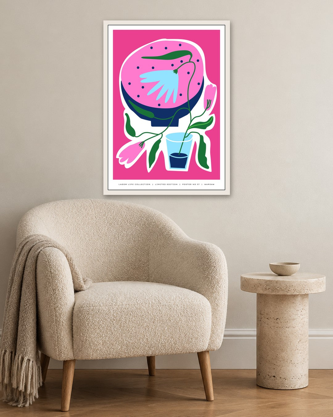 SENT Studio - Aesthetic Poster No. 37 - white frame in a room