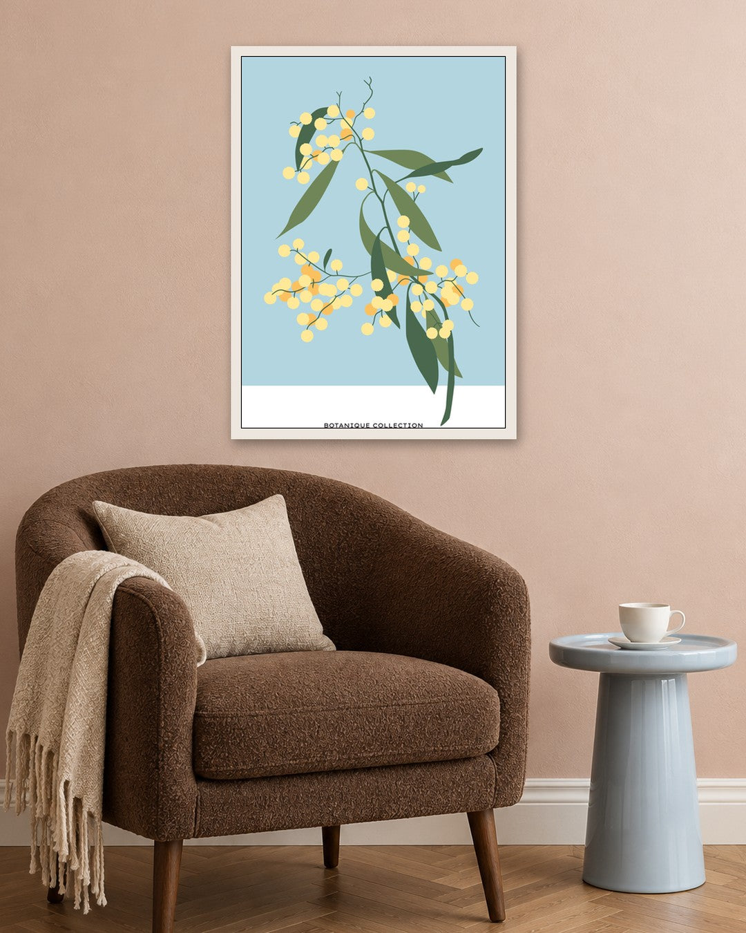 SENT Studio - Botanical Poster No. 10 - white frame in a room