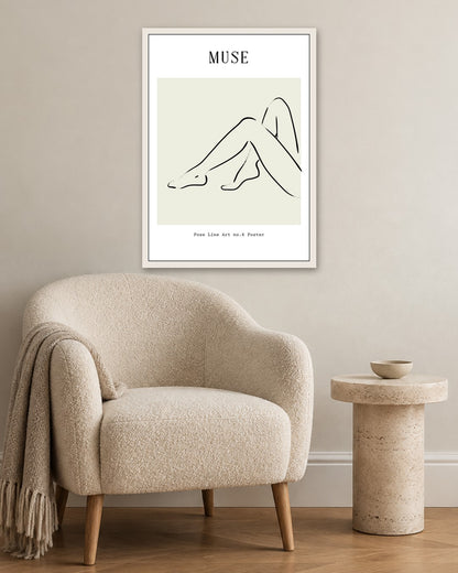 SENT Studio - Bohemian Poster No. 61 - white frame in a room