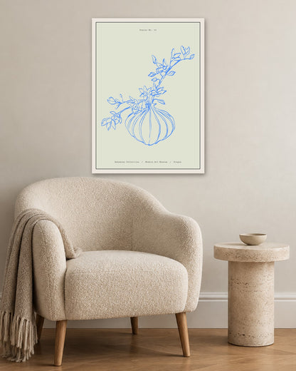 SENT Studio - Blooming Flowers Poster No. 14 - white frame in a room