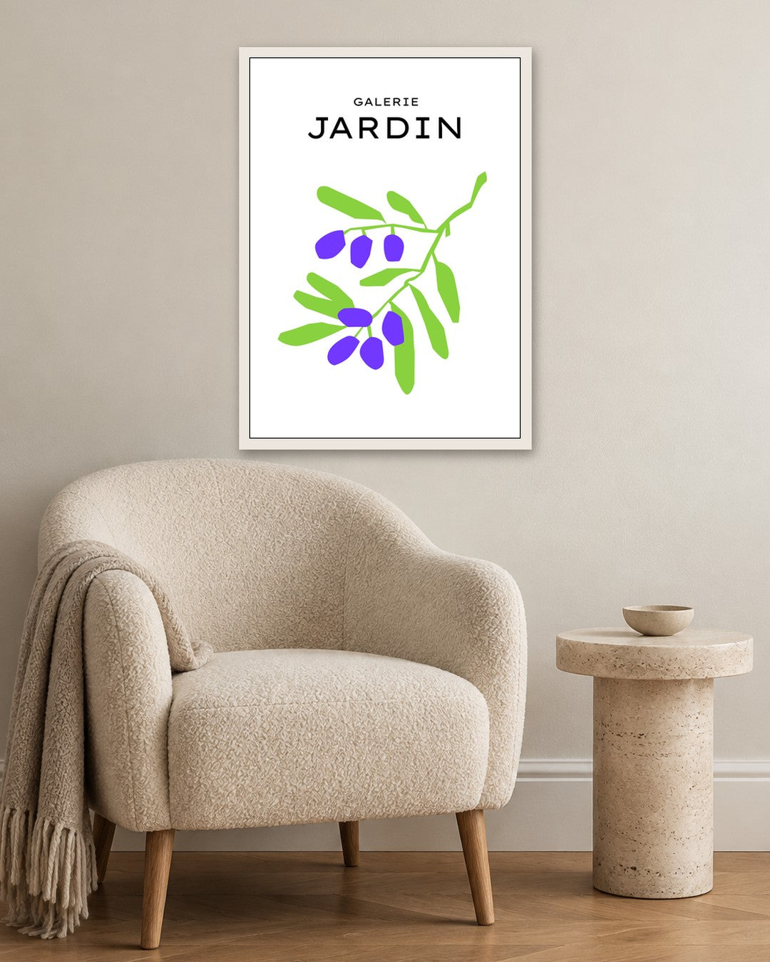 SENT Studio - Abstract Poster No. 66 - white frame in a room