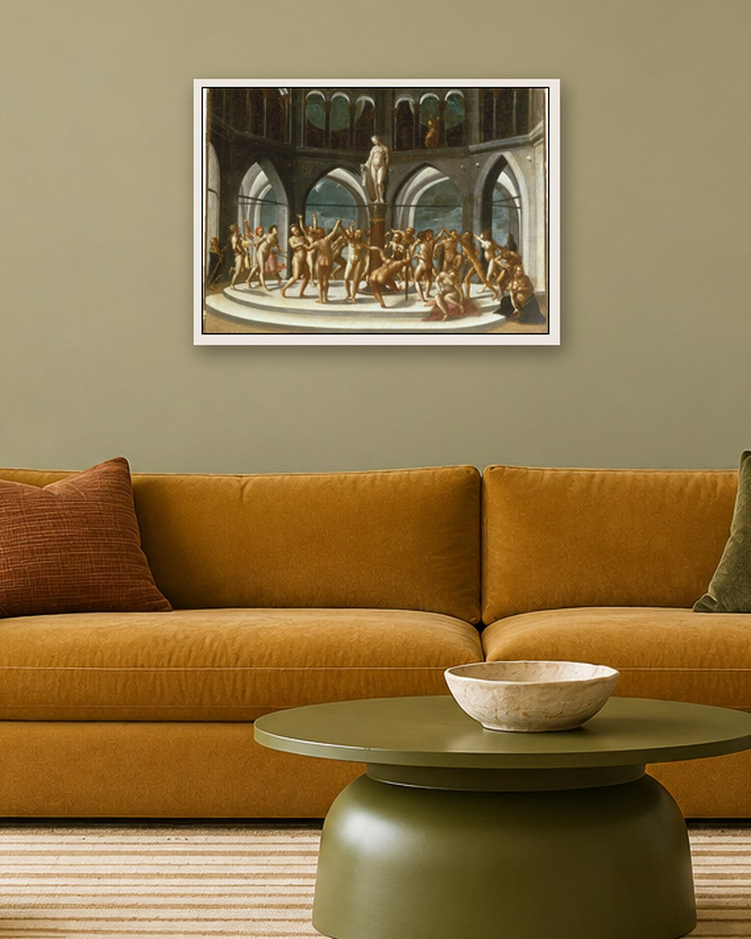 Renaissance Masters - The Round Dance in the Rotunda - white frame in a room
