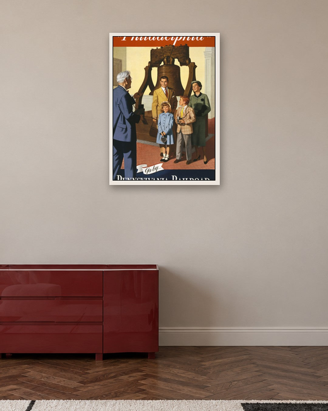 Pennsylvania Railroad - Philadelphia (1955) - white frame in a room