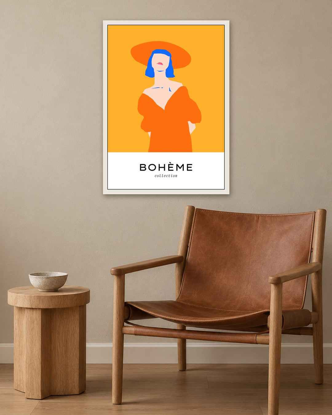 SENT Studio - Abstract Poster No. 20 - white frame in a room