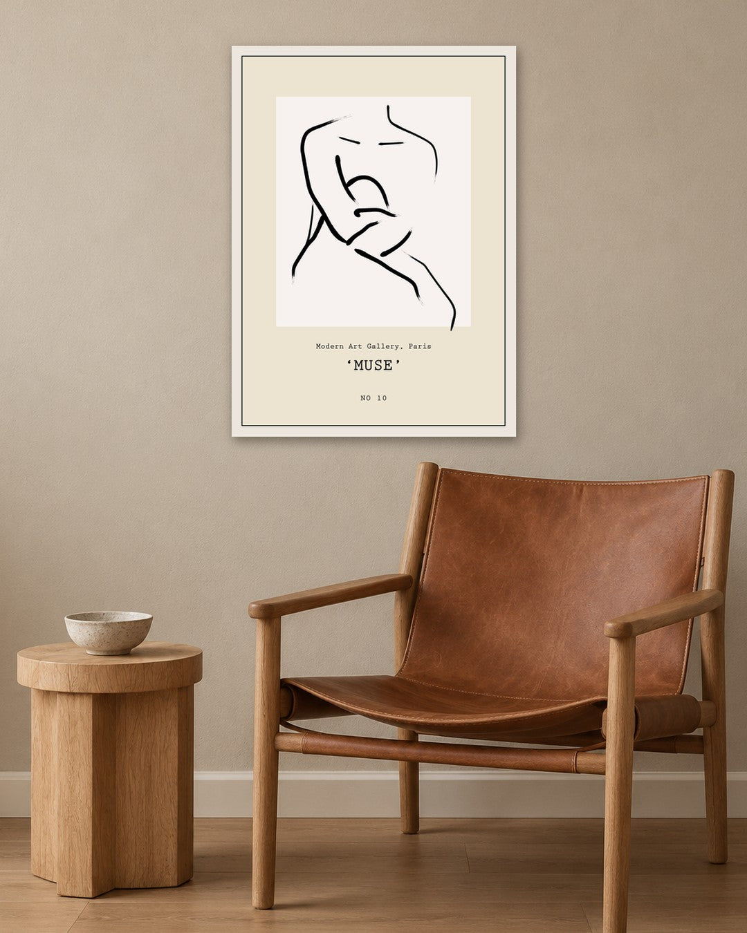 SENT Studio - Bohemian Poster No. 83 - white frame in a room