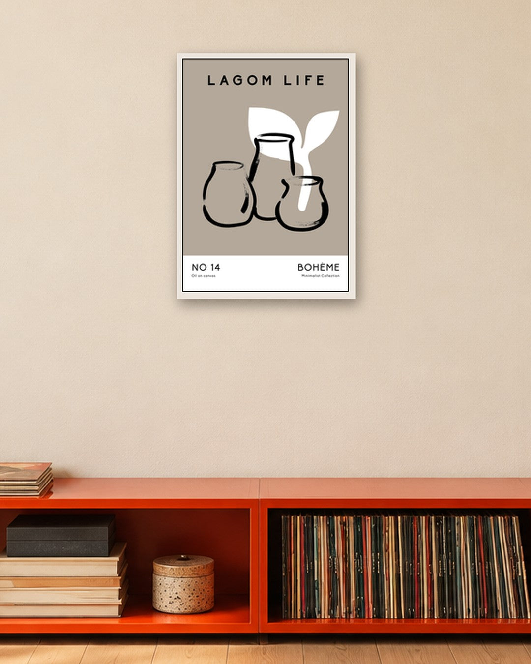SENT Studio - Bohemian Poster No. 94 - white frame in a room
