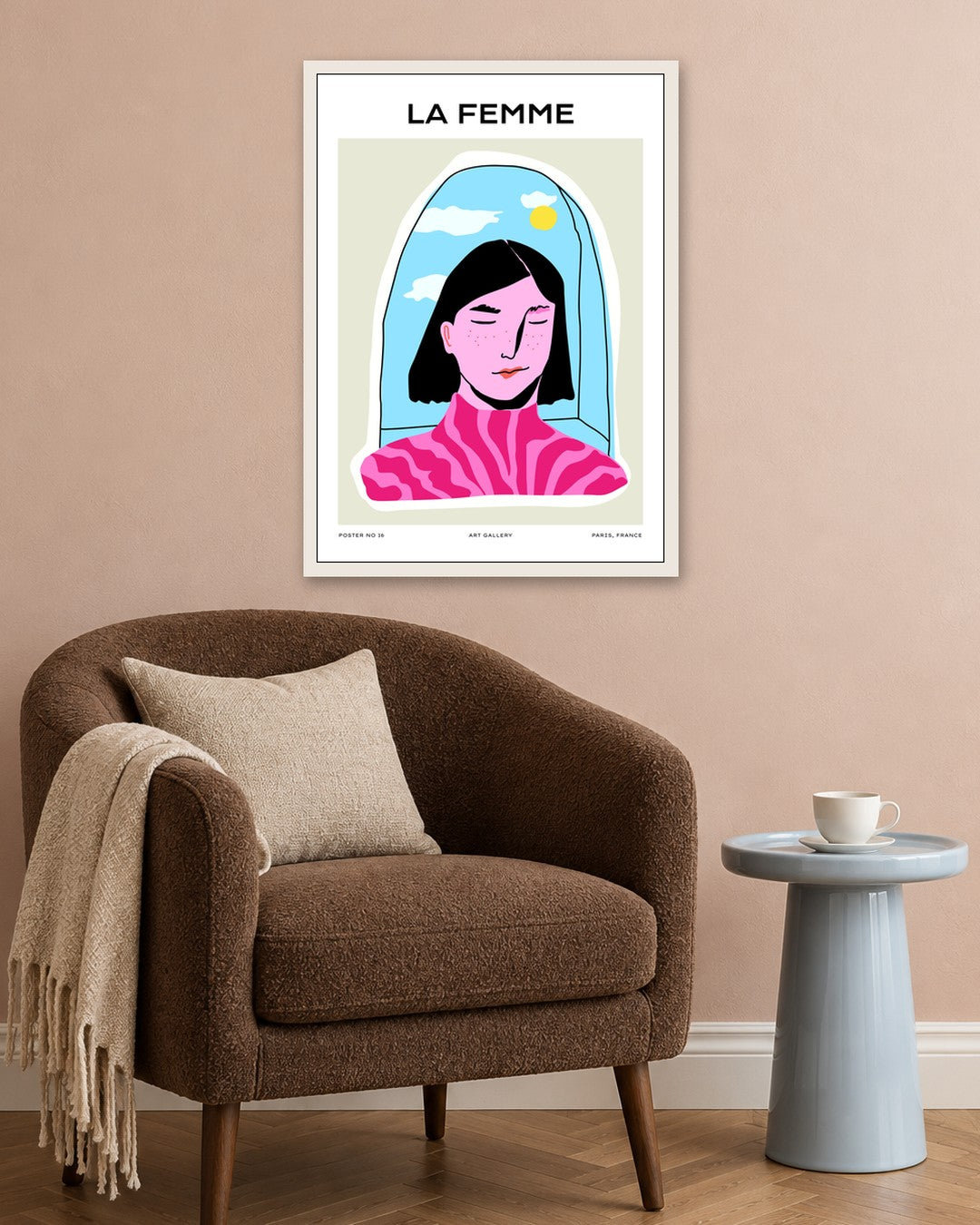 SENT Studio - Aesthetic Poster No. 16 - white frame in a room