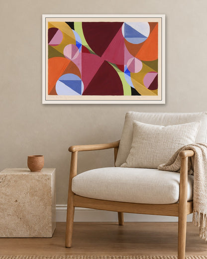 Joseph Schillinger - Area Broken by Perpendiculars - white frame in a room