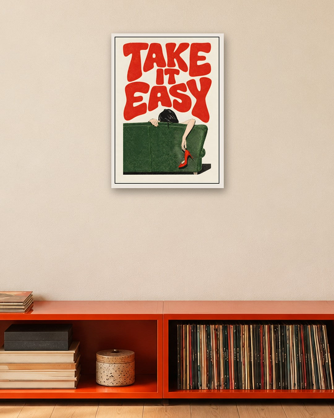 Felicity Hastings - Take It Easy - white frame in a room