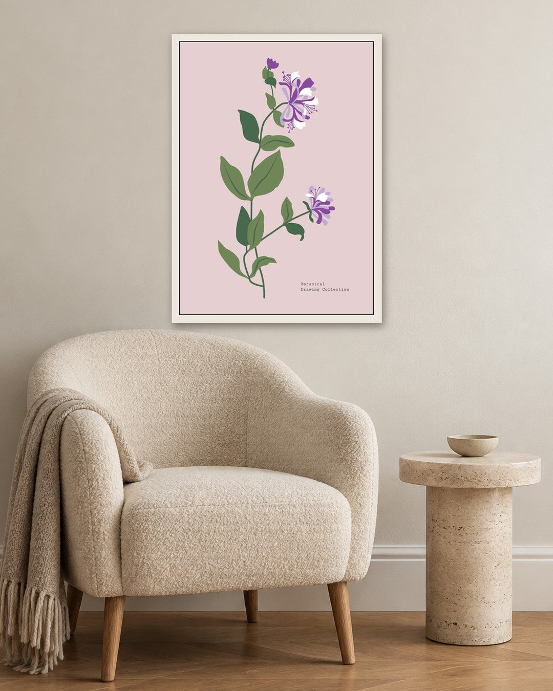 SENT Studio - Botanical Poster No. 25 - white frame in a room